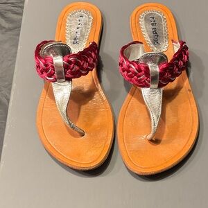 Women's pink and Silver Sandals